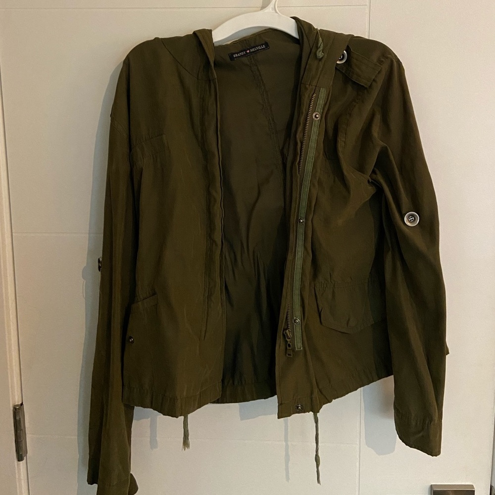 Brandy Melville Green Army Jacket Gem